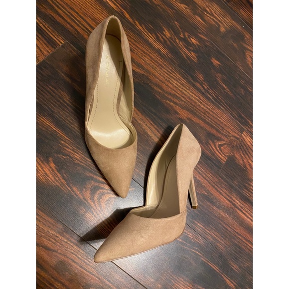 Shoes - Nude Suede Heels